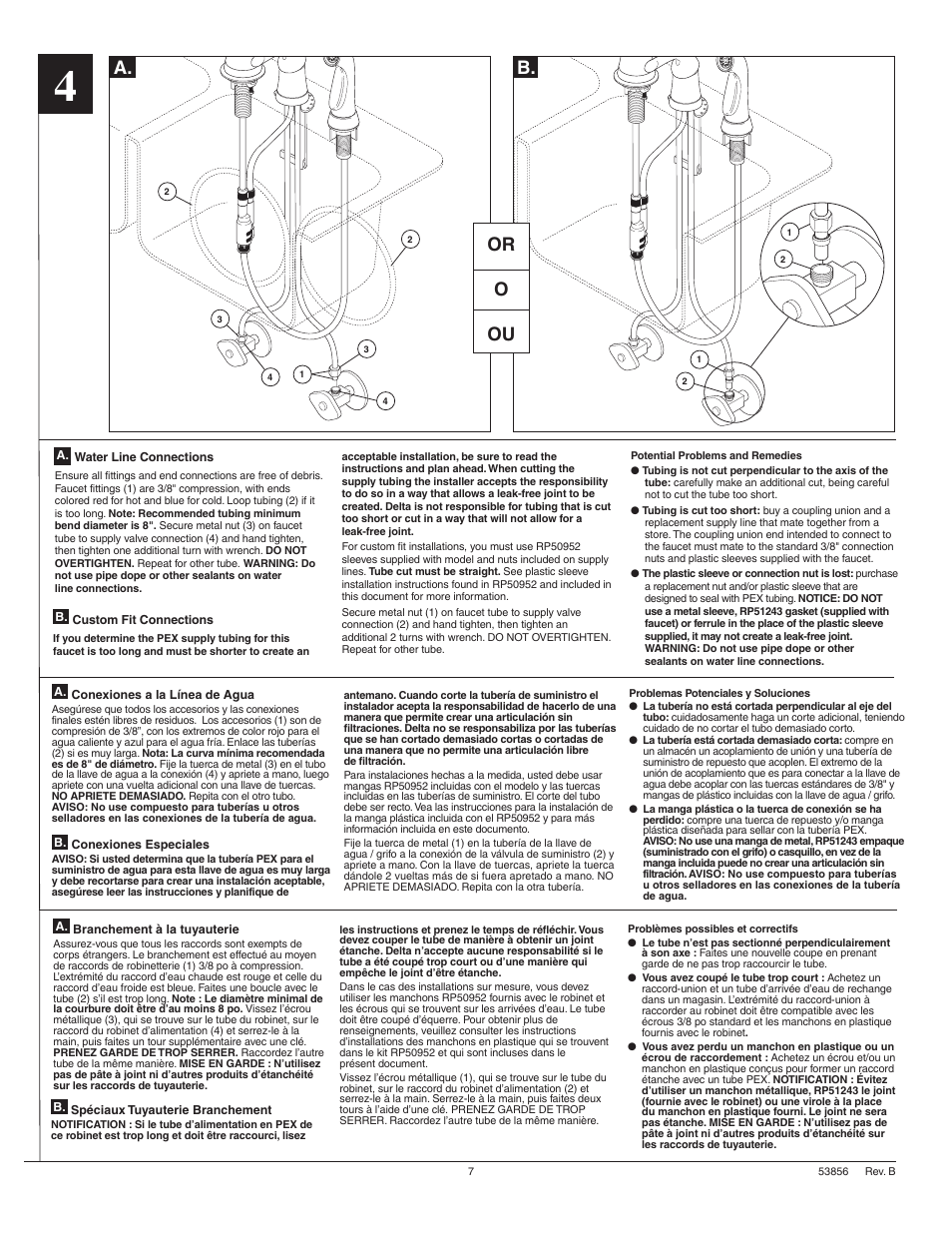 A. b. or o ou | Factory Direct Hardware Delta RP50781 Pilar User Manual | Page 7 / 12