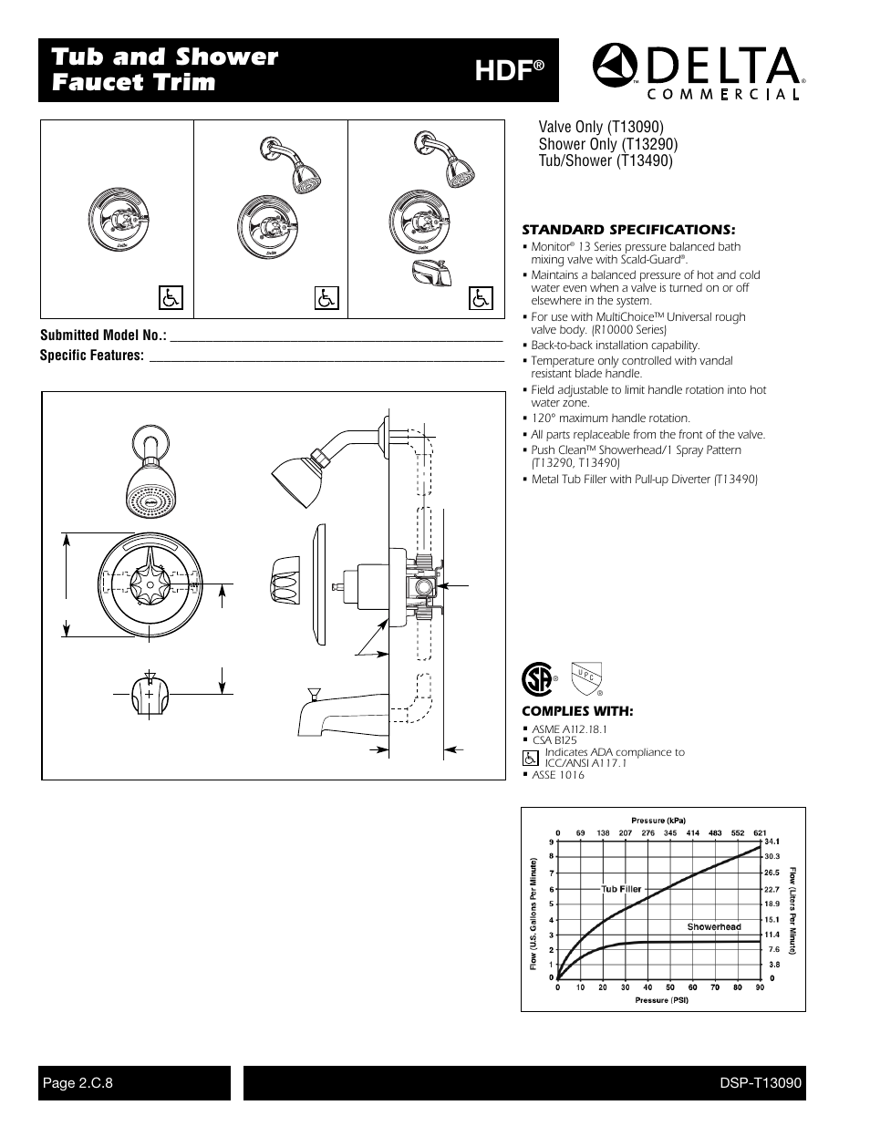 Factory Direct Hardware Delta T13290 User Manual | 1 page