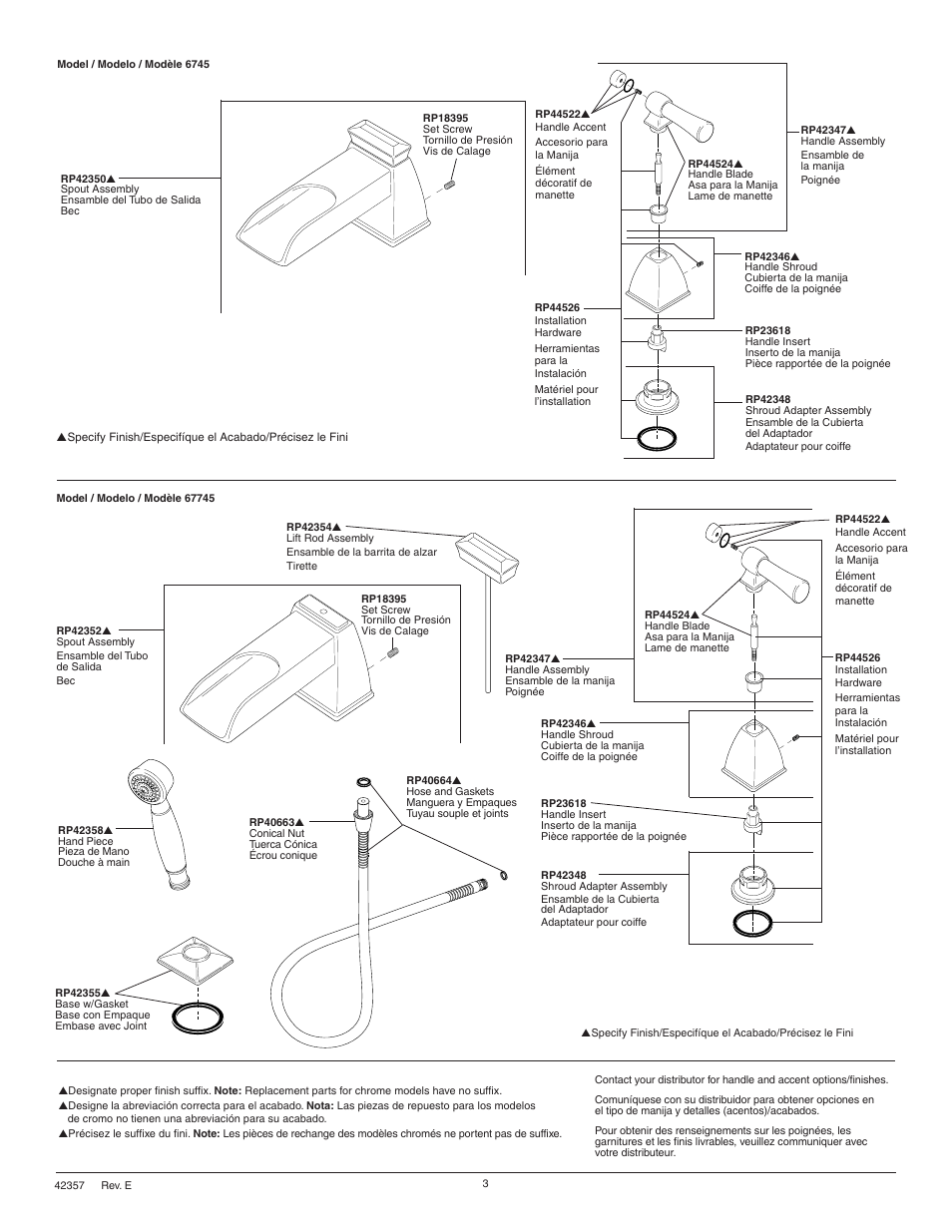 Factory Direct Hardware Brizo T6745 Vesi User Manual | Page 3 / 8