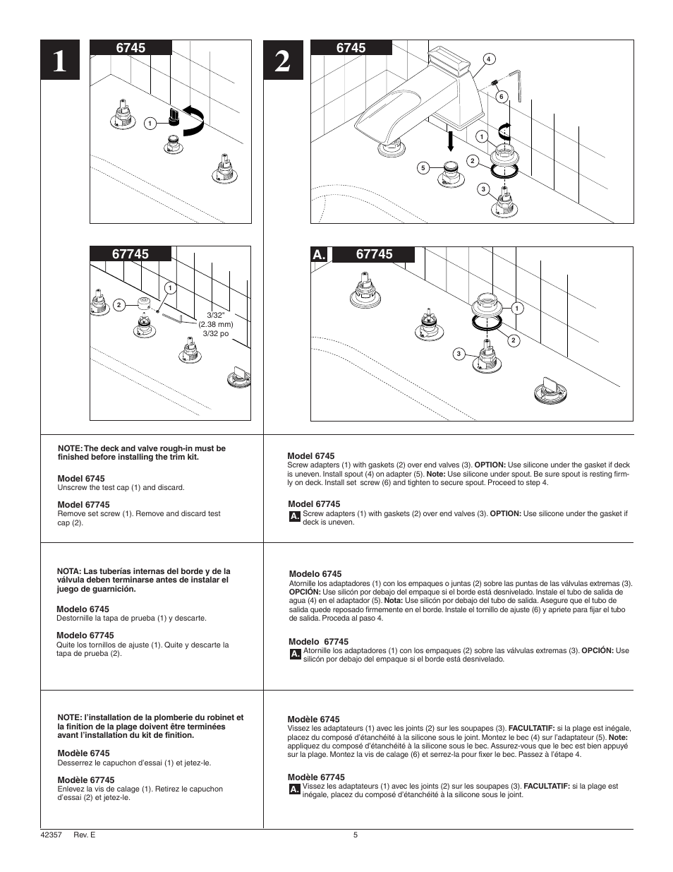 Factory Direct Hardware Brizo T6745 Vesi User Manual | Page 5 / 8