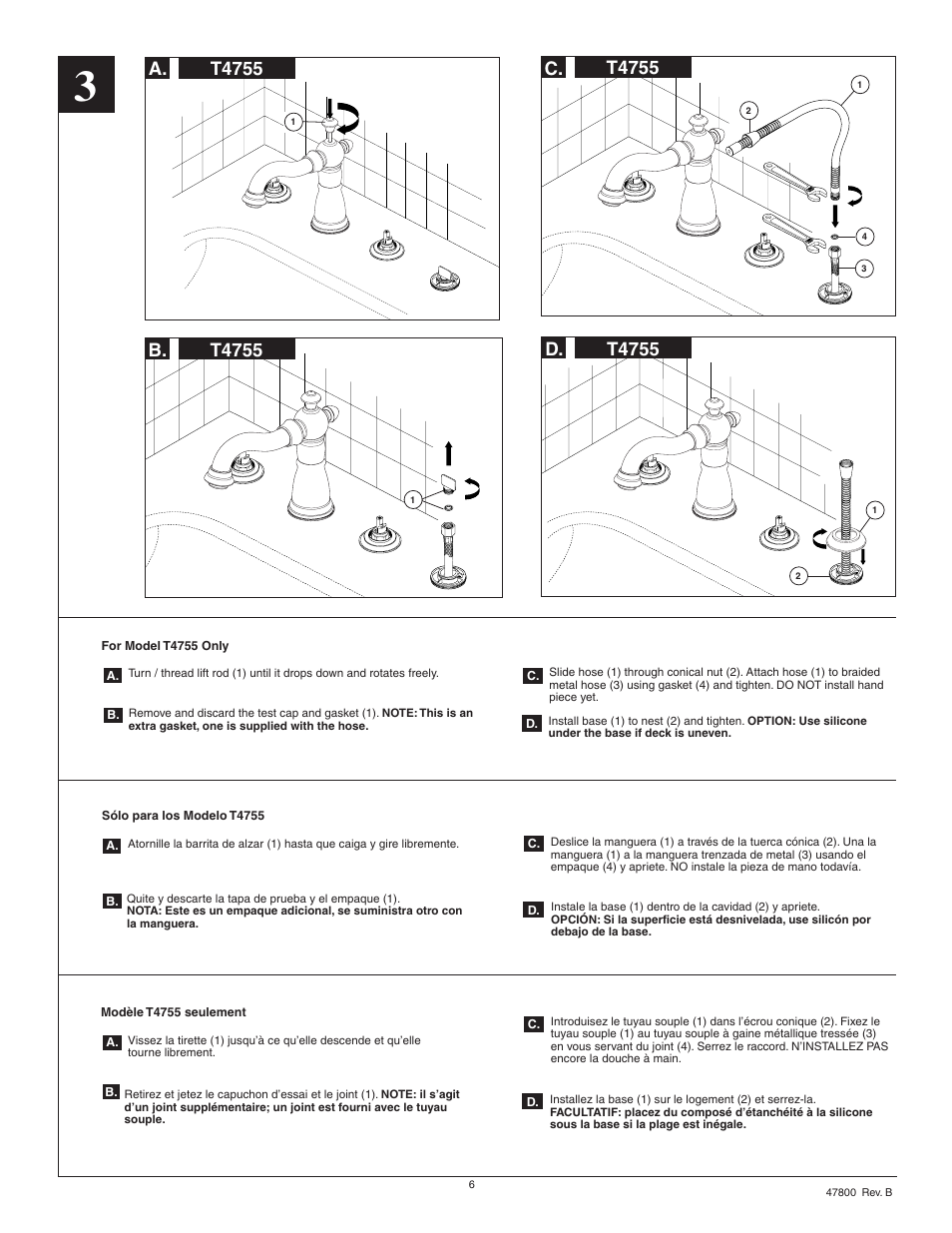Factory Direct Hardware Delta T4755-LHP Victorian User Manual | Page 6 / 8