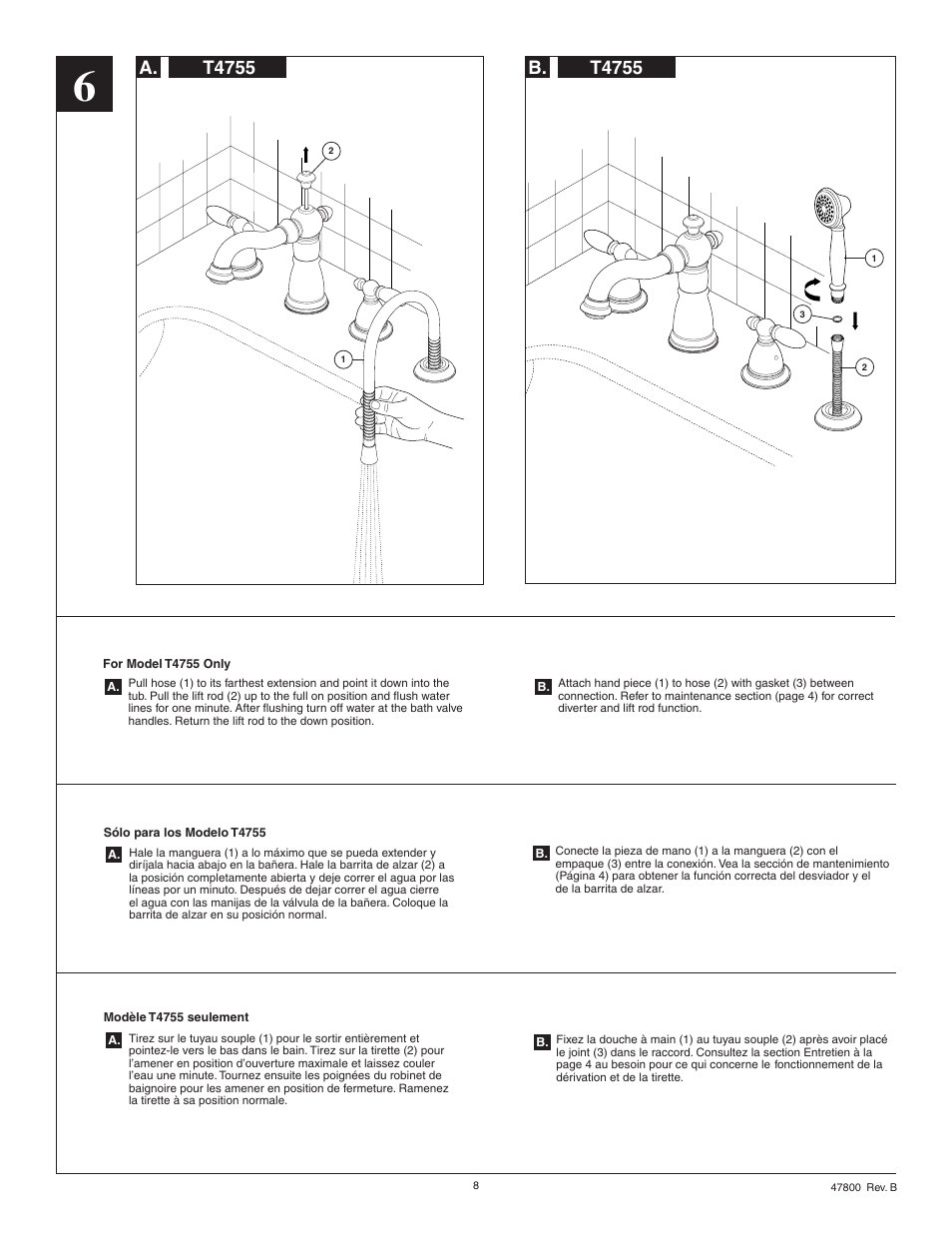 T4755, A. b | Factory Direct Hardware Delta T4755-LHP Victorian User Manual | Page 8 / 8