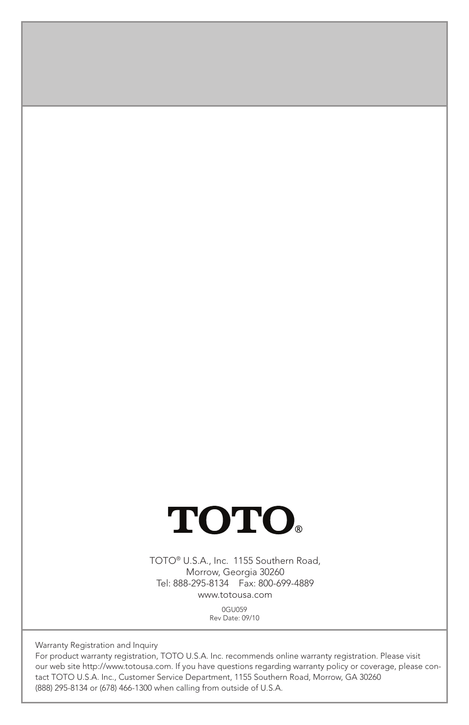 Factory Direct Hardware Toto WT152M#01 In-Wall User Manual | Page 24 / 24