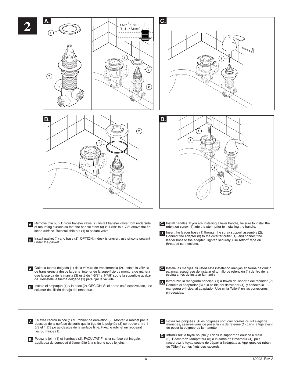 B. d, C. a | Factory Direct Hardware Delta RP14979 Roman User Manual | Page 6 / 8