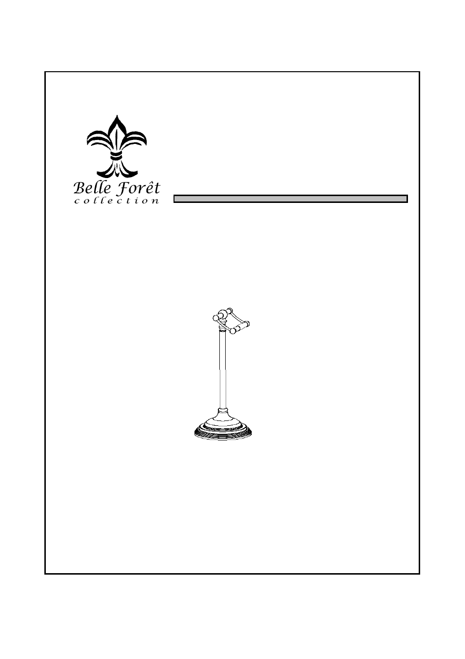 Factory Direct Hardware Belle Foret NPPH Pedestal Paper User Manual | 2 pages