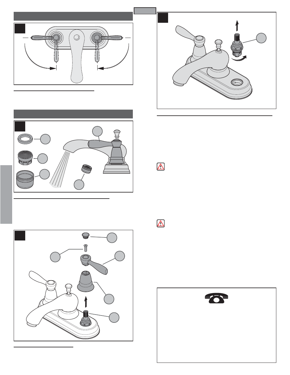 Fr a n fran çç a is ais, Entretien et soins fonctionnement des robinets | Factory Direct Hardware Pfister T48-P00 User Manual | Page 10 / 12