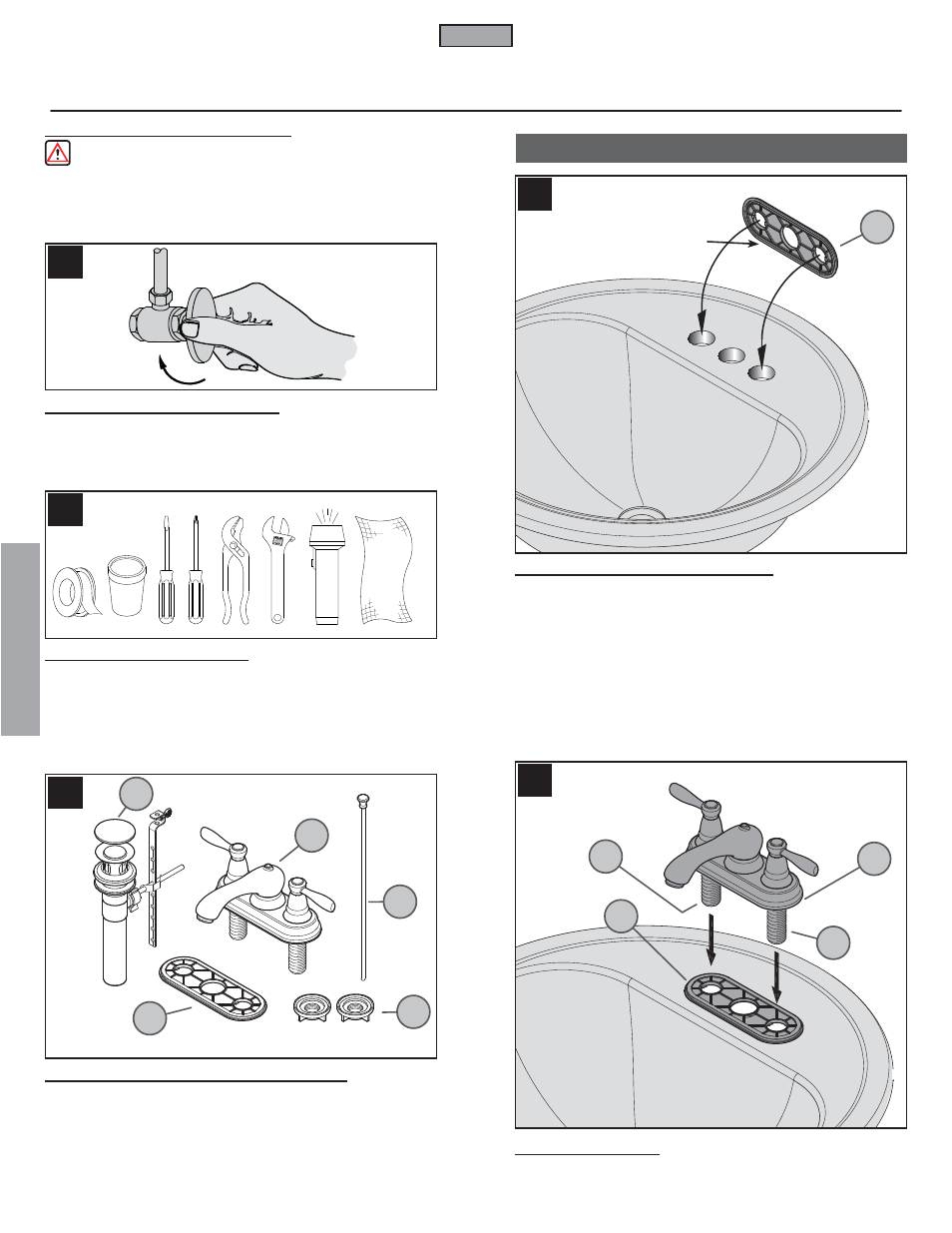 Fr a n fran çç a is ais, Installation de robinet | Factory Direct Hardware Pfister T48-P00 User Manual | Page 8 / 12