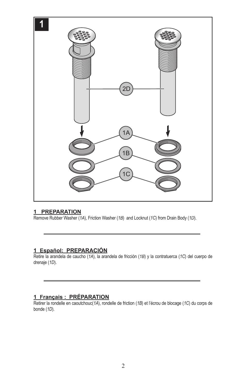 Pfister T47-7GLK User Manual | Page 2 / 4