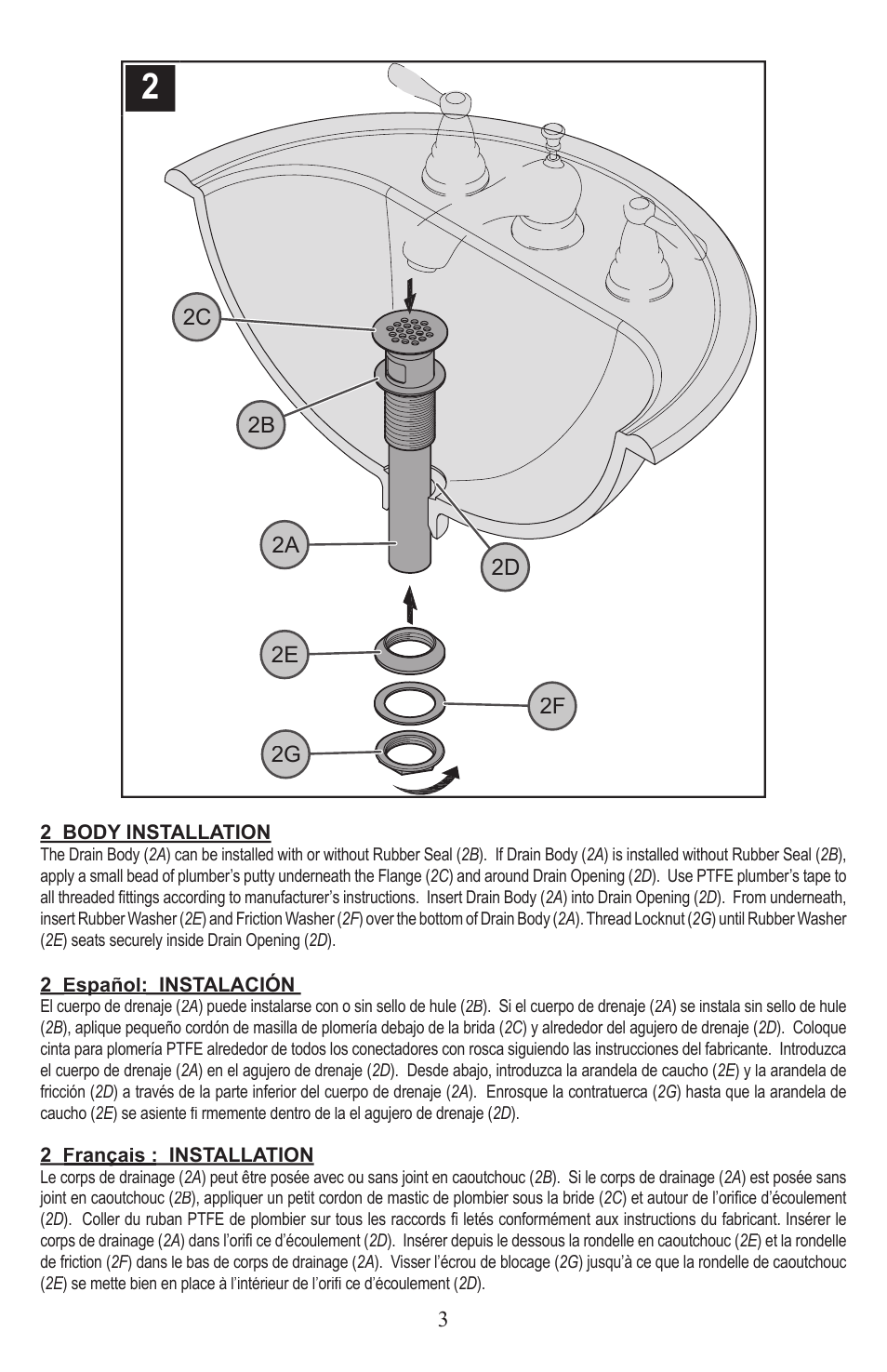 Pfister T47-7GLK User Manual | Page 3 / 4