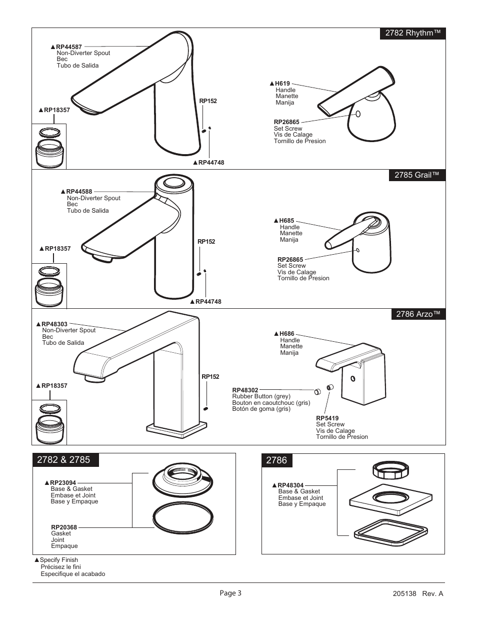 Factory Direct Hardware Delta T2786 Arzo User Manual | Page 3 / 4