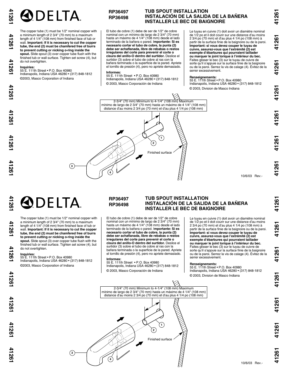 Factory Direct Hardware Delta RP64722 User Manual | 1 page