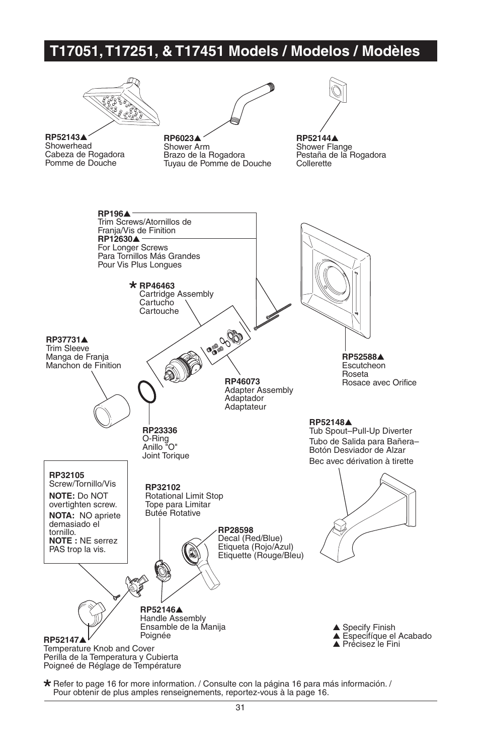 Factory Direct Hardware Delta T17285 Grail User Manual | Page 65 / 78