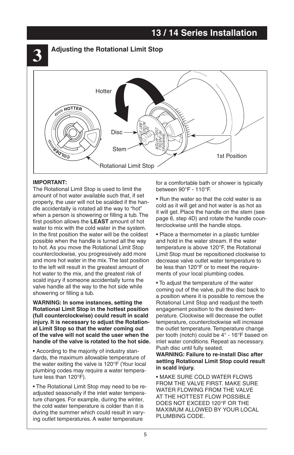 13 / 14 series installation | Factory Direct Hardware Delta T17285 Grail User Manual | Page 7 / 78