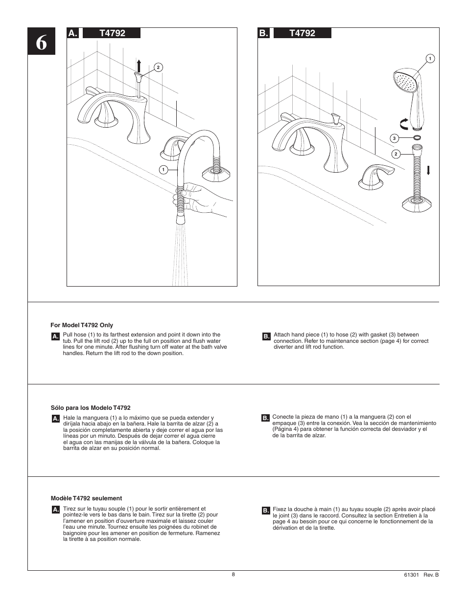 T4792, A. b | Factory Direct Hardware Delta T4792 Addison User Manual | Page 8 / 8