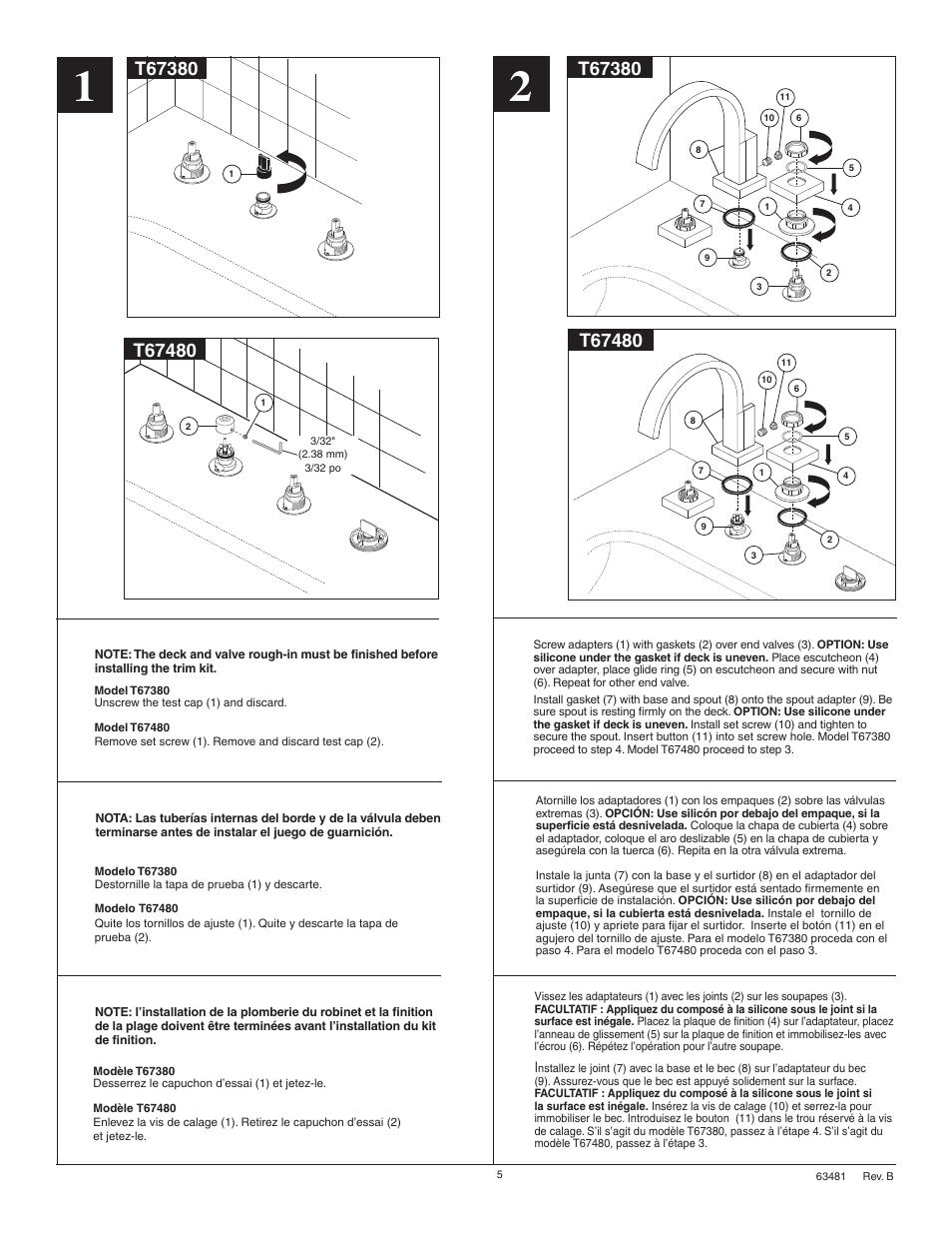 Factory Direct Hardware Brizo T67480 Siderna User Manual | Page 5 / 8