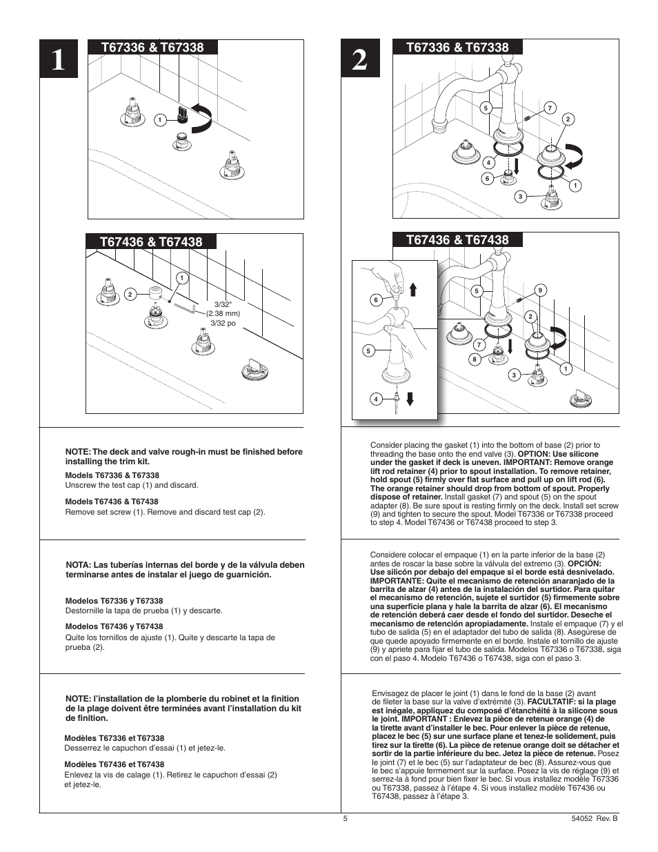 Factory Direct Hardware Brizo T67338 Tresa User Manual | Page 5 / 8
