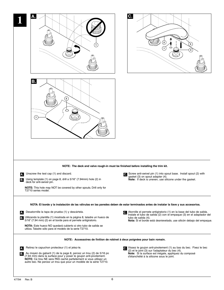 A. b. c | Factory Direct Hardware Delta T2710 Classic User Manual | Page 6 / 8