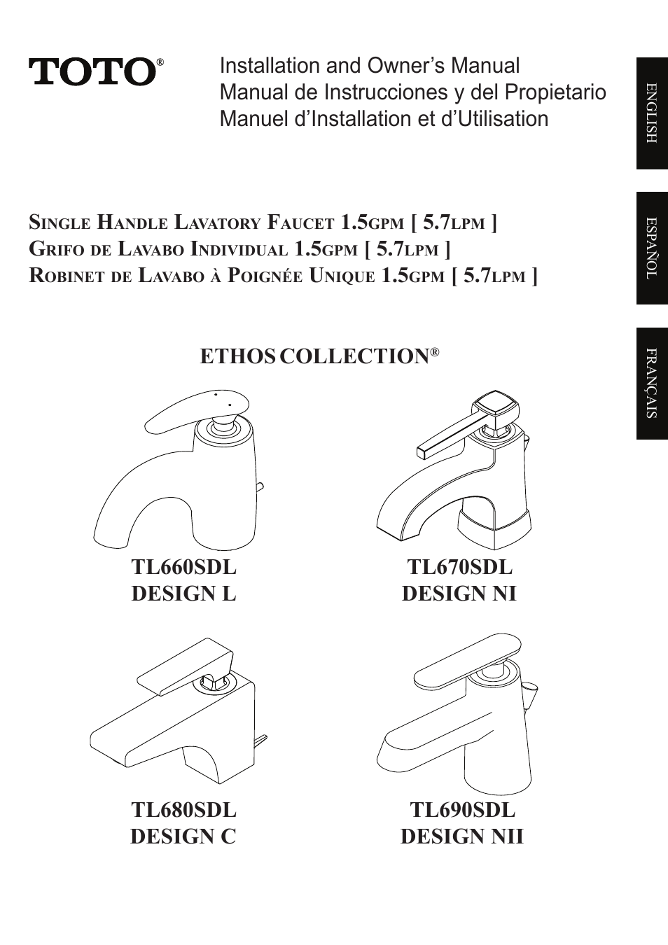 Factory Direct Hardware Toto TL680SDL#CP User Manual | 44 pages