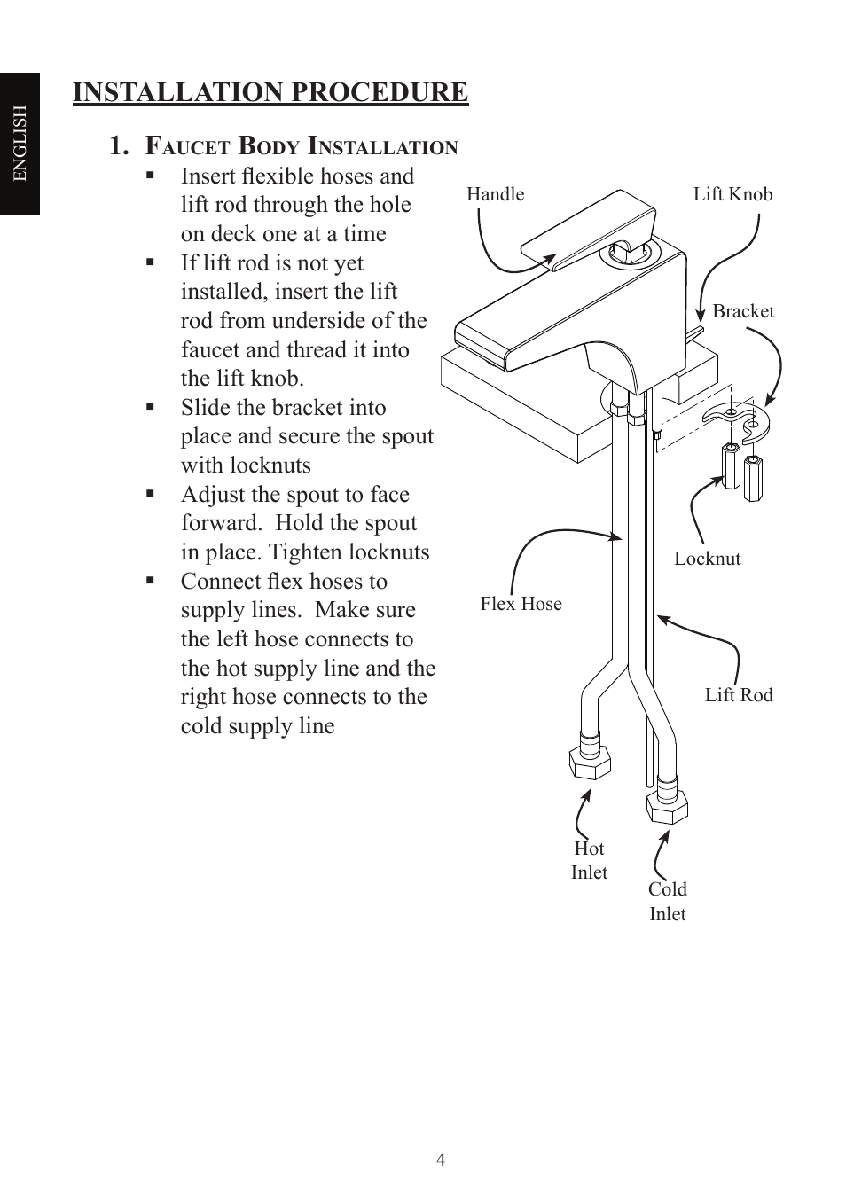 Installation procedure 1. f | Factory Direct Hardware Toto TL680SDL#CP User Manual | Page 4 / 44