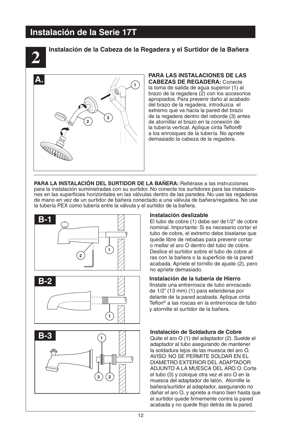 Instalación de la serie 17t | Factory Direct Hardware Delta T14455LHP Victorian User Manual | Page 30 / 70