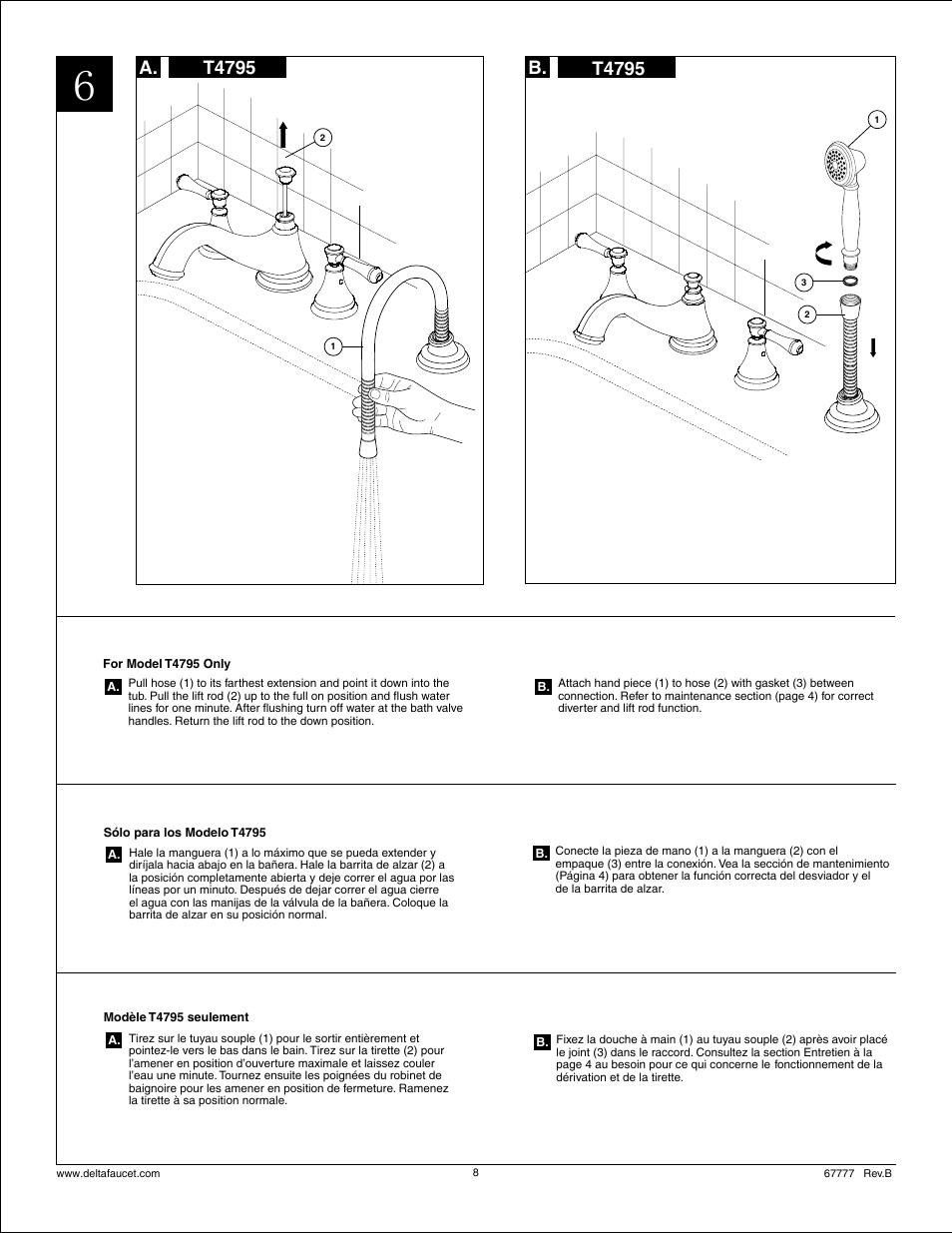 T4795, A. b | Factory Direct Hardware Delta T4797-LHP Cassidy User Manual | Page 8 / 8