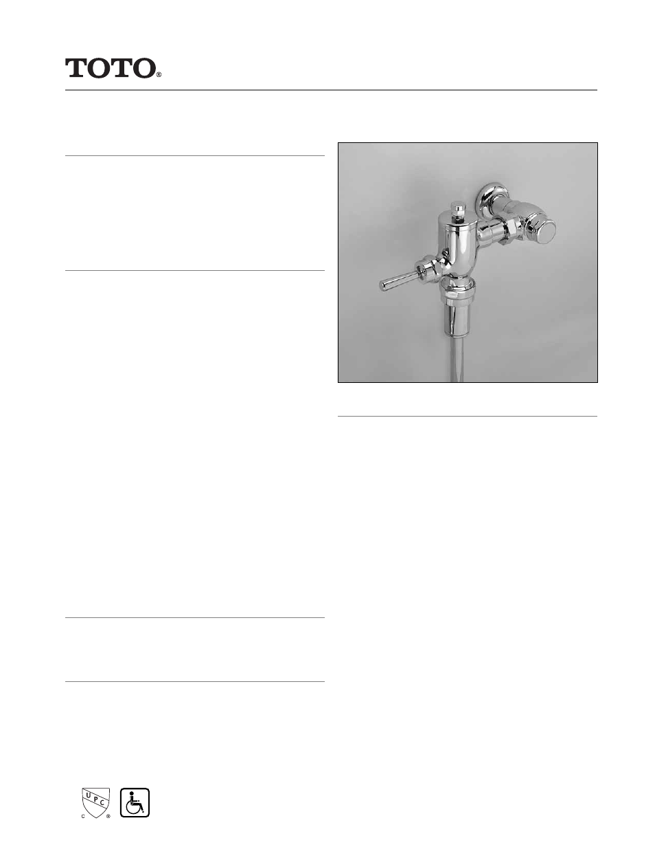 Factory Direct Hardware Toto TMU1LN#CP User Manual | 2 pages