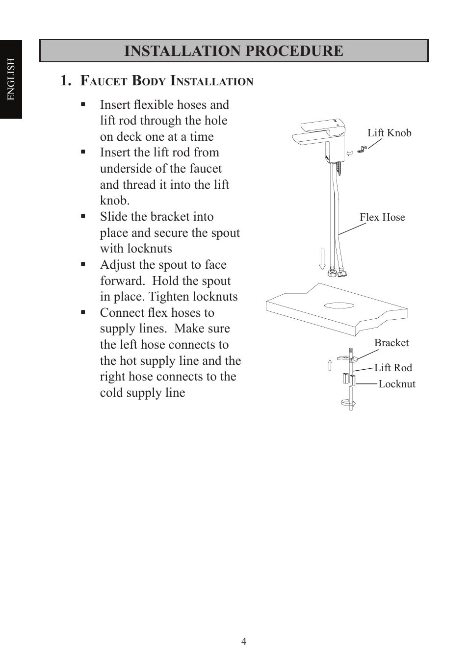 Installation procedure 1. f | Factory Direct Hardware Toto TL960SDLQ User Manual | Page 4 / 28