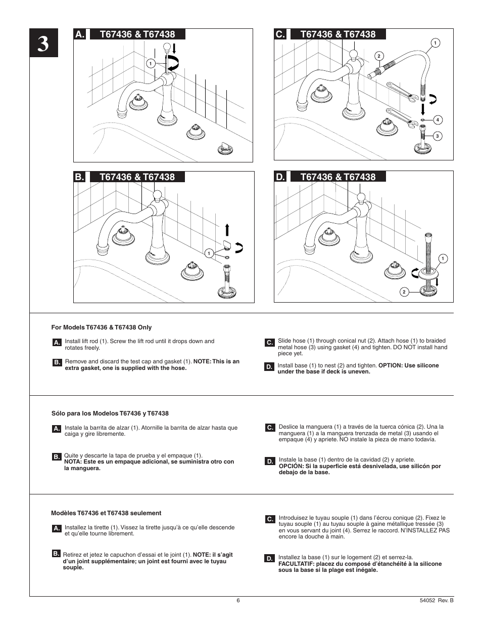 Factory Direct Hardware Brizo T67438 Tresa User Manual | Page 6 / 8