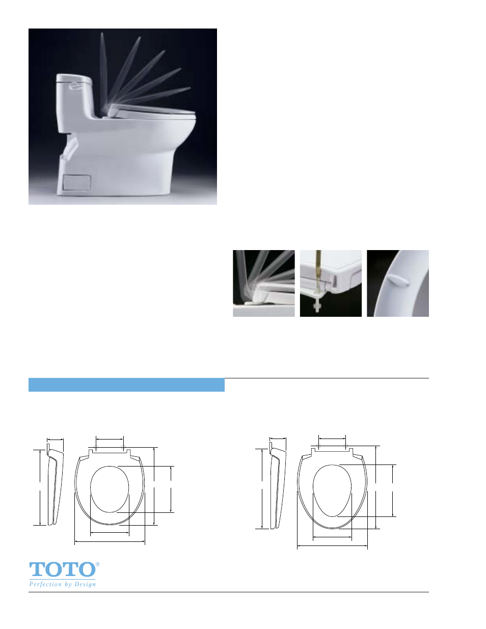 Softclose. the smart seat from toto | Factory Direct Hardware Toto SS113 Soft User Manual | Page 2 / 2