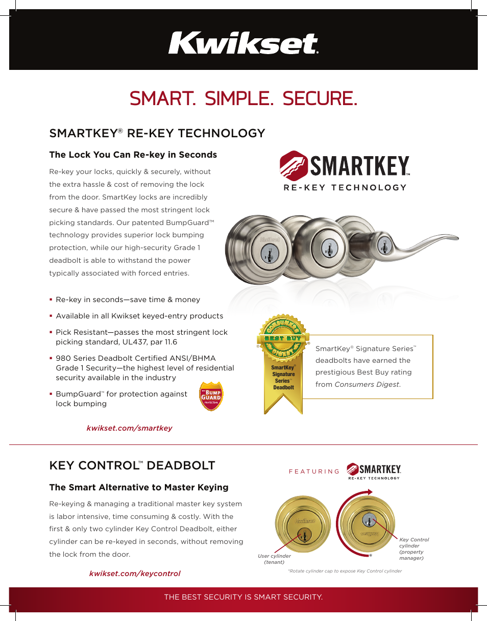 Factory Direct Hardware Kwikset 994SQT-S User Manual | 2 pages