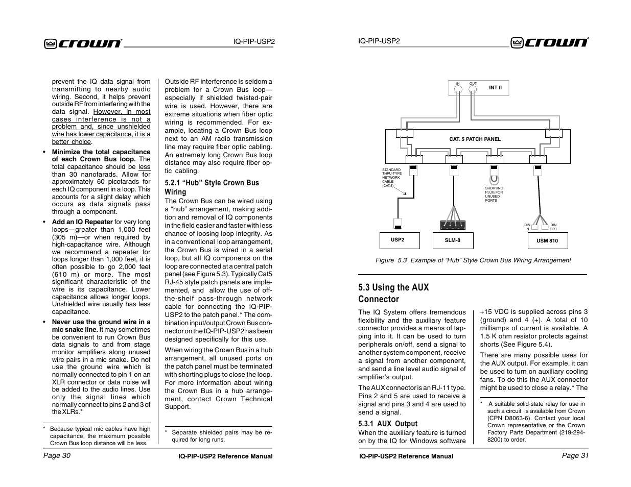 3 using the aux connector | Crown Audio IQ-PIP-USP2 User Manual | Page 16 / 27