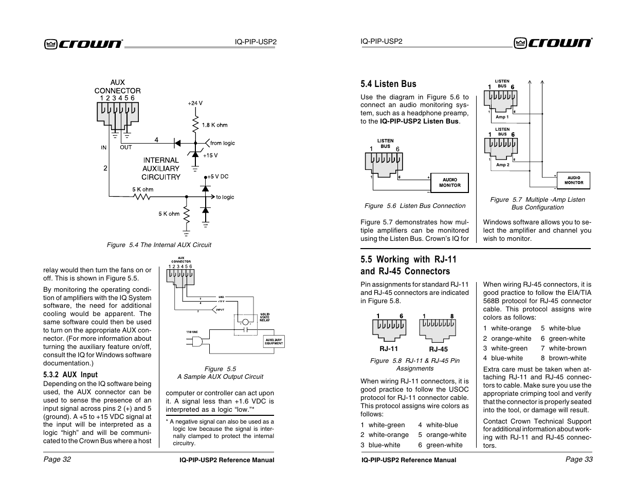 4 listen bus | Crown Audio IQ-PIP-USP2 User Manual | Page 17 / 27
