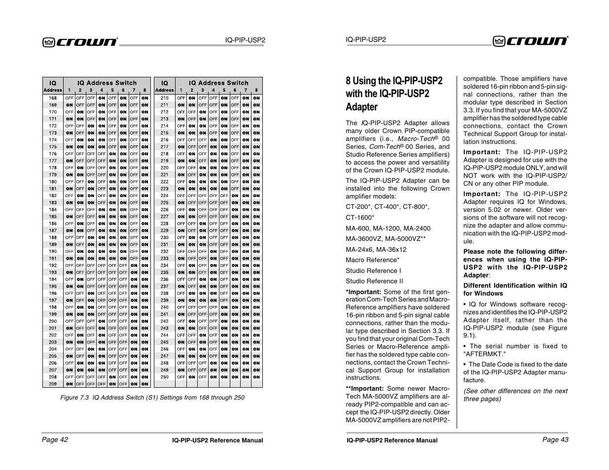 Crown Audio IQ-PIP-USP2 User Manual | Page 22 / 27