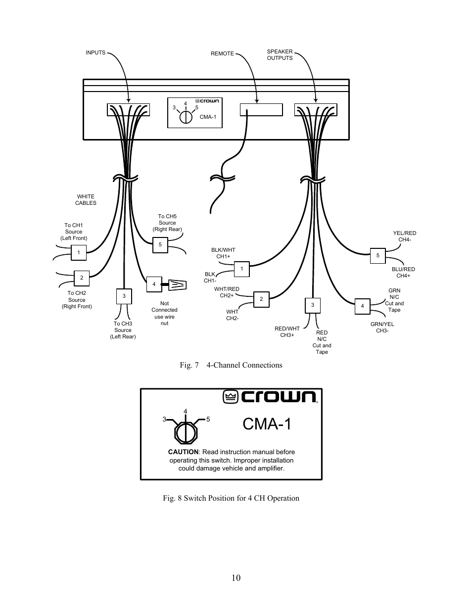 Cma-1 | Crown Audio CMA-1 User Manual | Page 10 / 15