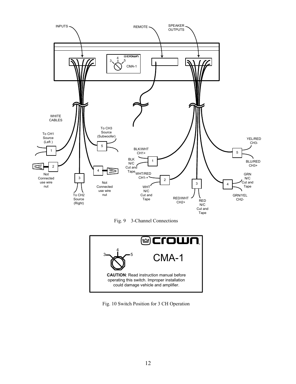 Cma-1 | Crown Audio CMA-1 User Manual | Page 12 / 15