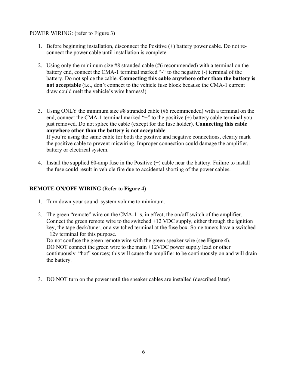 Crown Audio CMA-1 User Manual | Page 6 / 15
