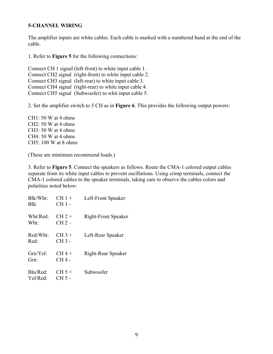 Crown Audio CMA-1 User Manual | Page 9 / 15