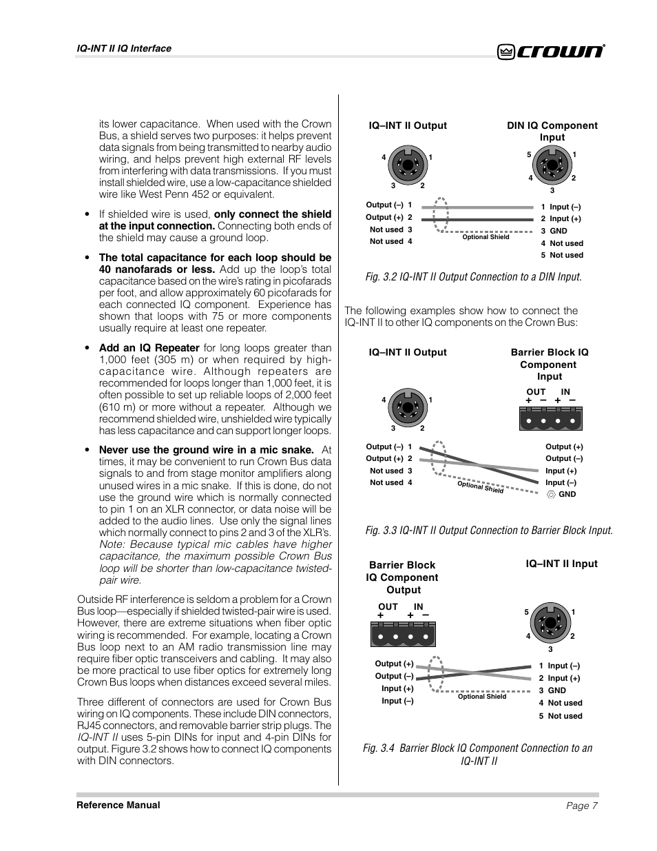 Crown Audio IQ-INT II User Manual | Page 7 / 14