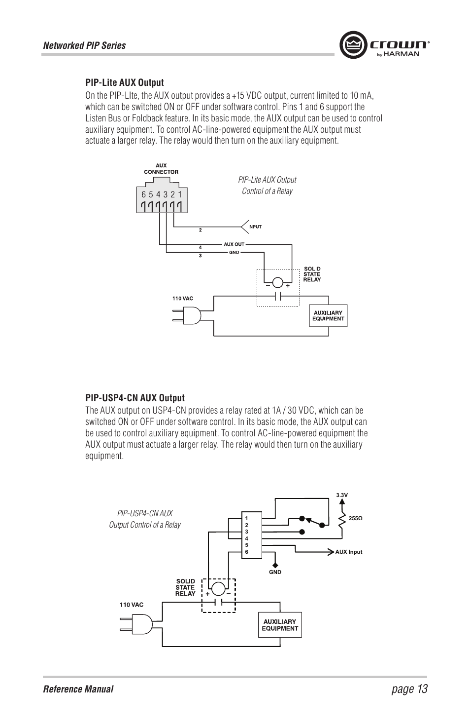 Page 13 | Crown Audio PIP-BLU Module User Manual | Page 13 / 16