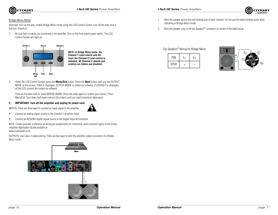 Crown Audio I-Tech HD Series User Manual | Page 6 / 21