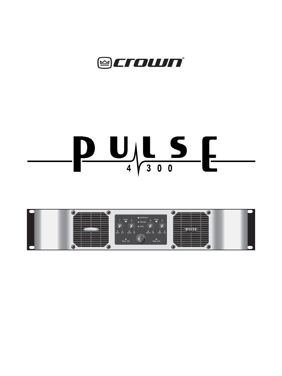 Crown Audio Pulse 4X300 User Manual | 23 pages