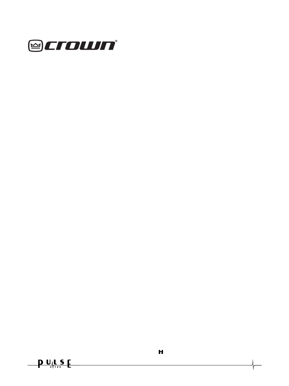 Crown Audio Pulse 4X300 User Manual | Page 23 / 23