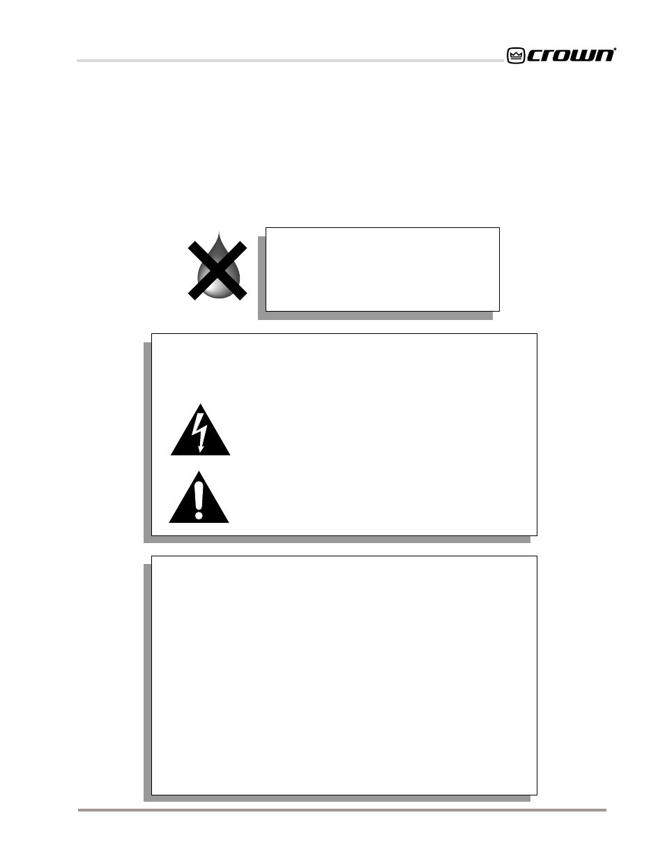 Warning, Fcc class a compliance | Crown Audio IQ-SLM8 User Manual | Page 5 / 25