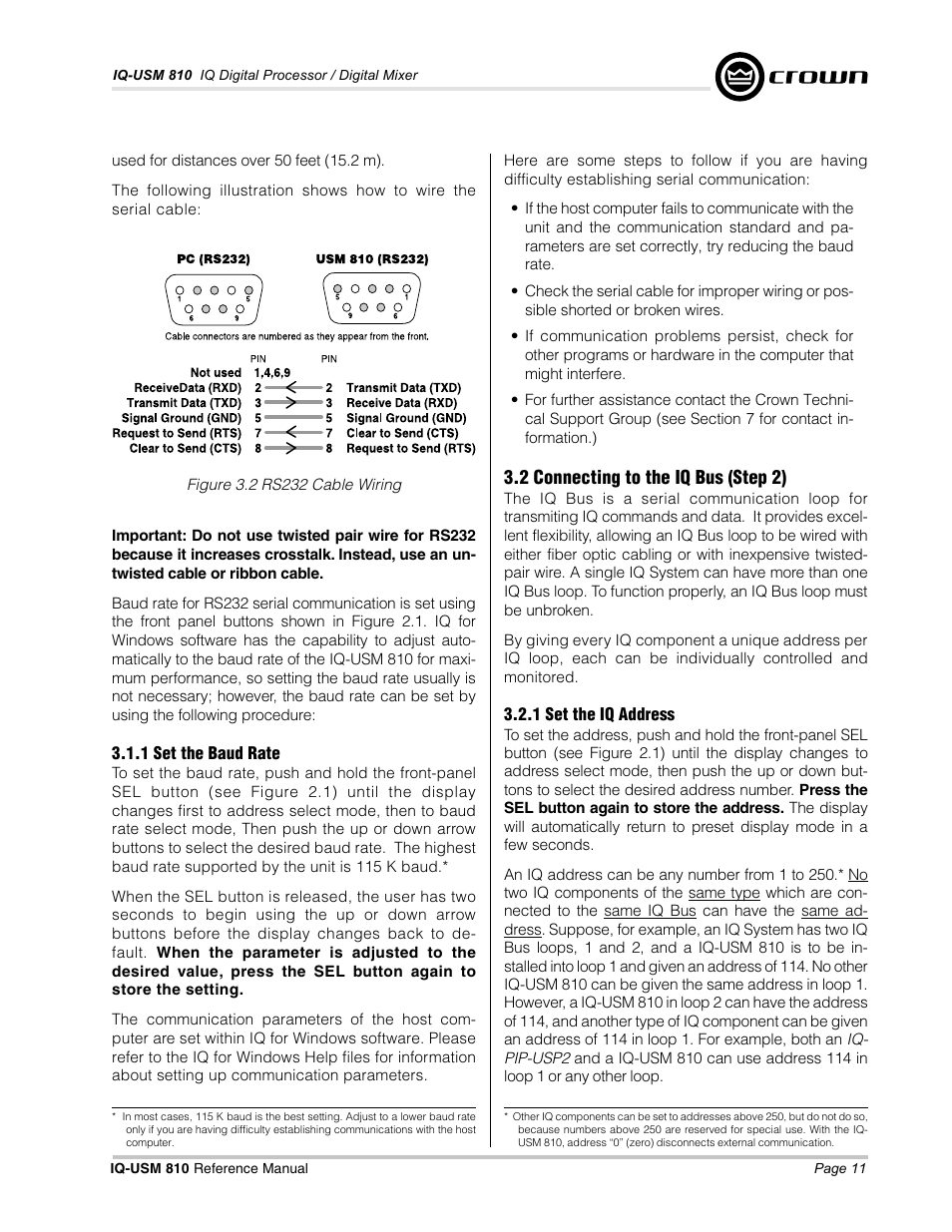 Crown Audio IQ-USM 810 User Manual | Page 11 / 40