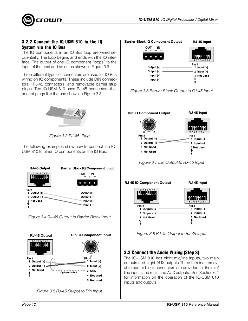 Crown Audio IQ-USM 810 User Manual | Page 12 / 40