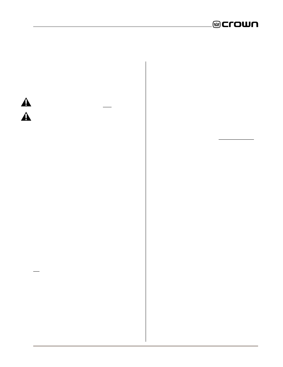 3 operation | Crown Audio CSL Series User Manual | Page 9 / 19