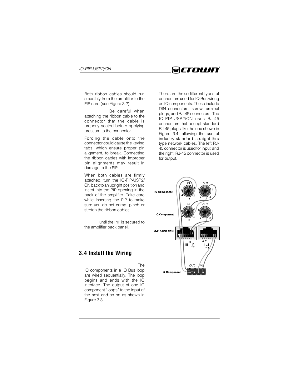 4 install the wiring | Crown Audio IQ-PIP-USP2_CN User Manual | Page 13 / 65