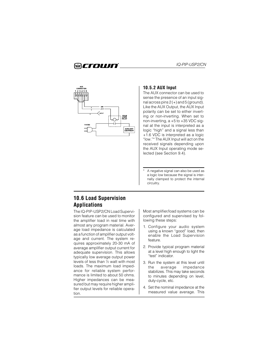 6 load supervision applications | Crown Audio IQ-PIP-USP2_CN User Manual | Page 52 / 65