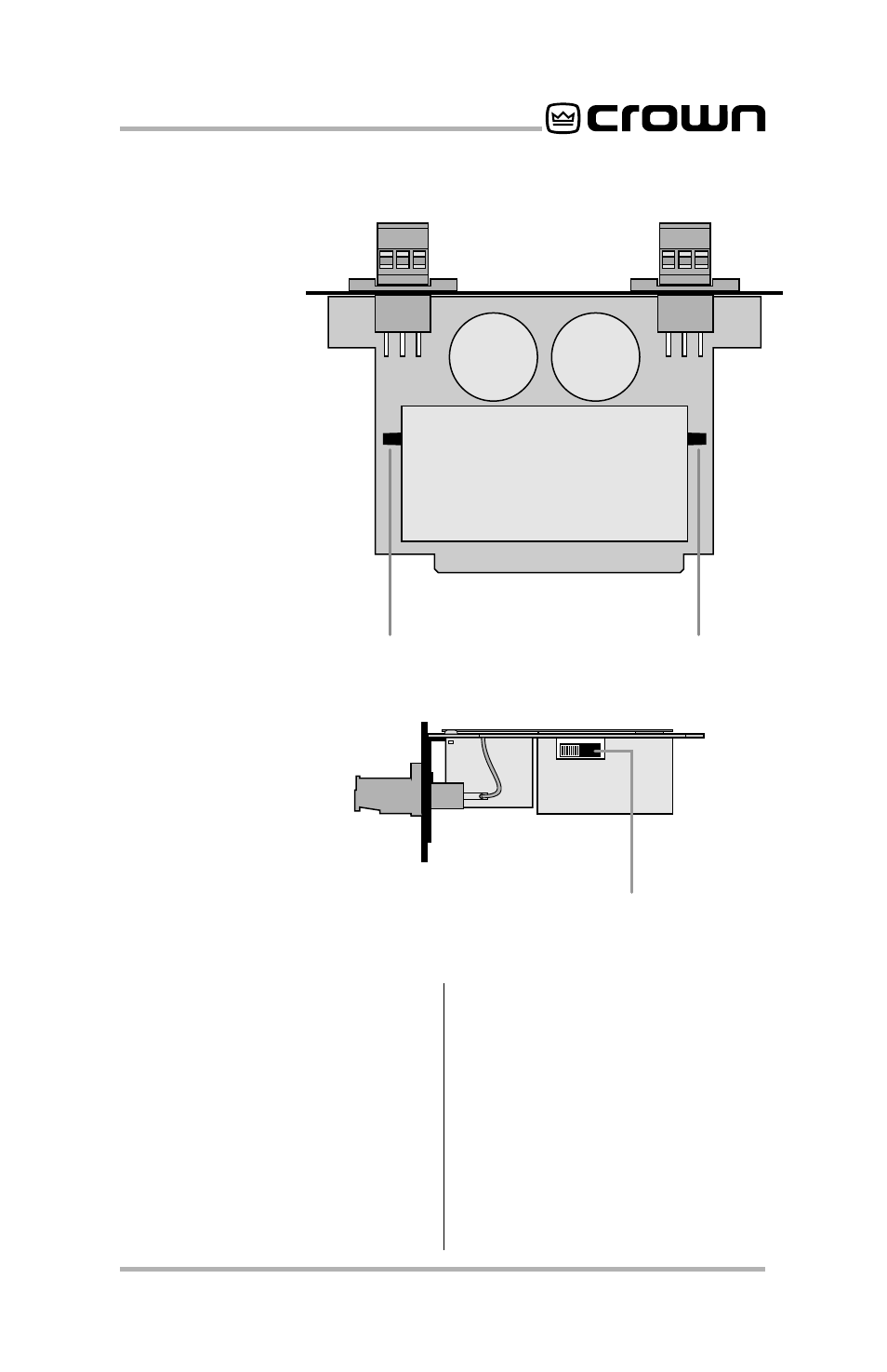 Board, 2 facilities, A. balanced input | B. subsonic/bass switch | Crown Audio P.I.P.-ISO User Manual | Page 5 / 9