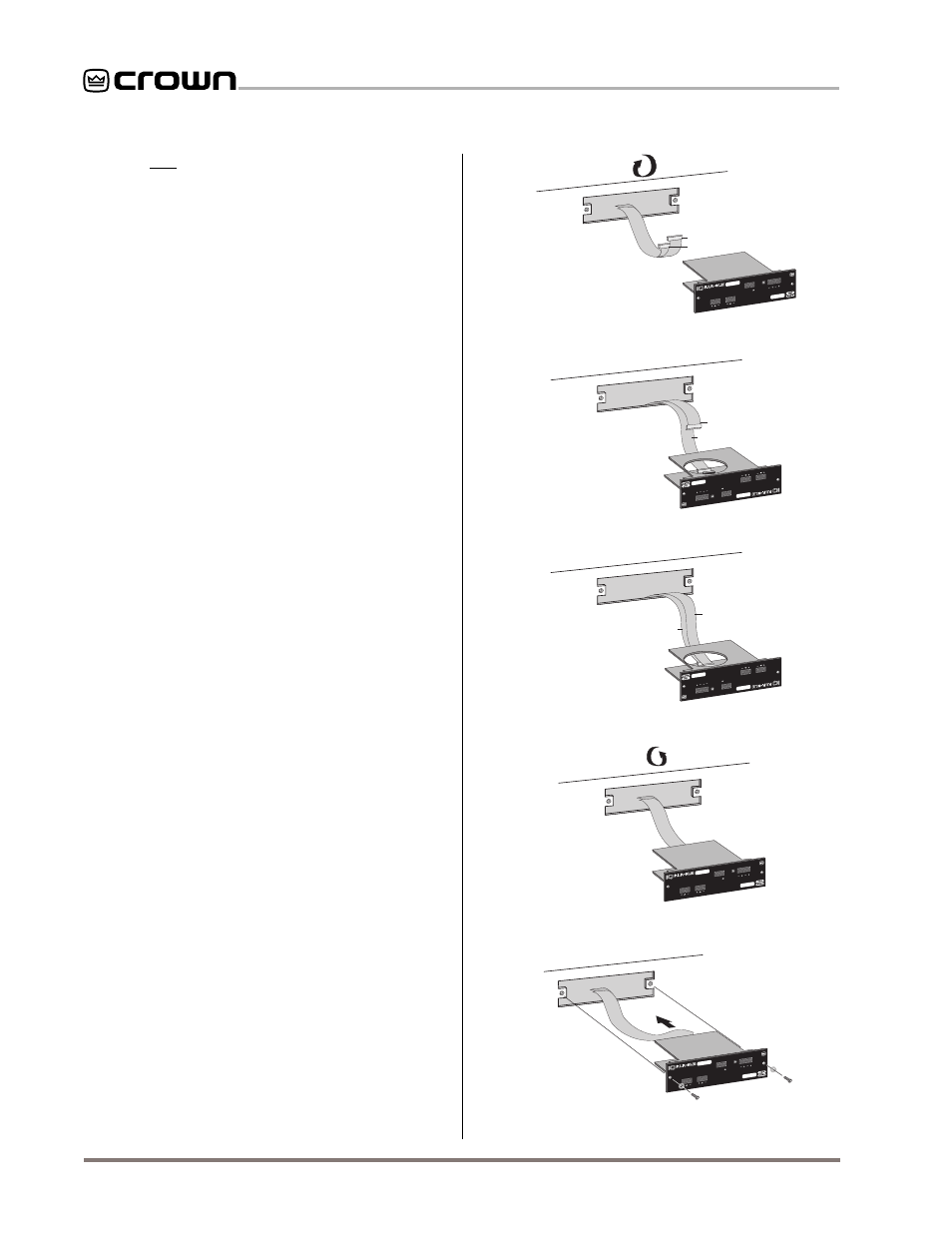 Iq–p.i.p.–slm, 3 install the, Into the amplifier | 4 install the wiring | Crown Audio IQ-P.I.P.-SLM User Manual | Page 16 / 29